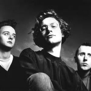 Black and white image of the band Kingmaker. From left to right: Myles Howell, Loz Hardy and John Andrew